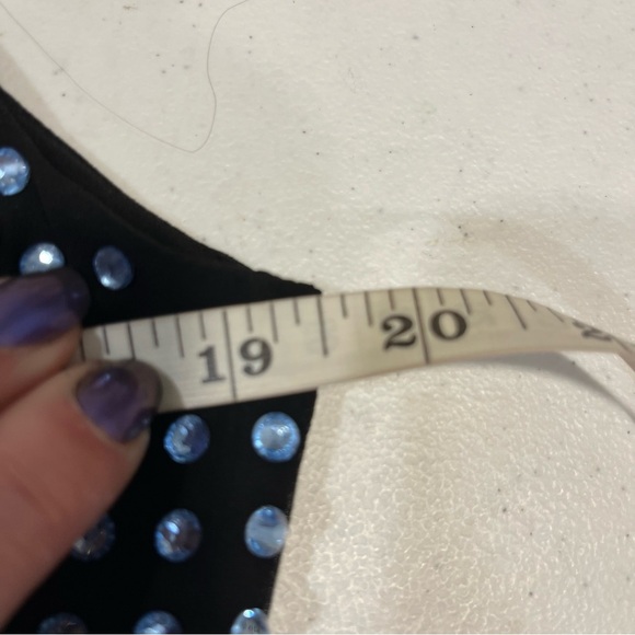 16ARLINGTON Luna Dress US 10 UK 14 Crystal Blue Black Mini Tunic Cocktail NWT - Picture 14 of 15
